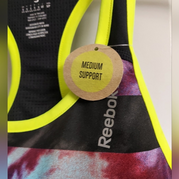 NWT Reebok Women's Tie-Dye Sports Bra - Medium Support - Picture 6 of 9